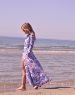 Léa - viscose bleue et robe - Ma petite robe française